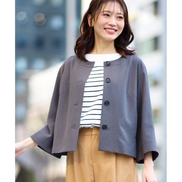 リフレクト（Reflect）/【UVカット／接触冷感／洗える／セットアップ可】クルーネックジャケット