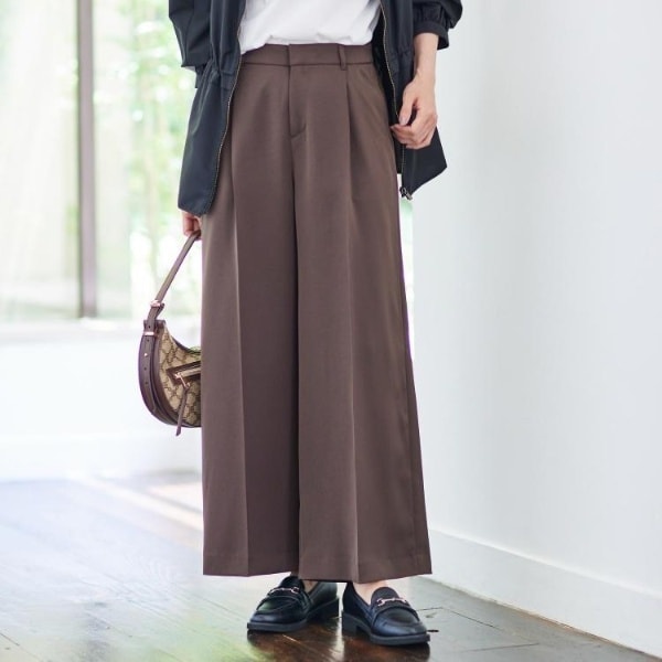 リフレクト（Reflect）/【透けない】フルレングスワイドストレートパンツ