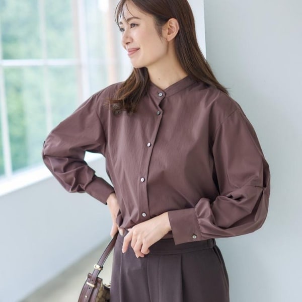 リフレクト（Reflect）/【さらっと一枚で決まる／重ね着にもおすすめ◎】タックスリーブシャツブラウス