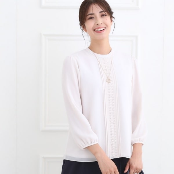 リフレクト（Reflect）/【フォーマル／入卒／お仕事に◎】スタンドネックブラウス