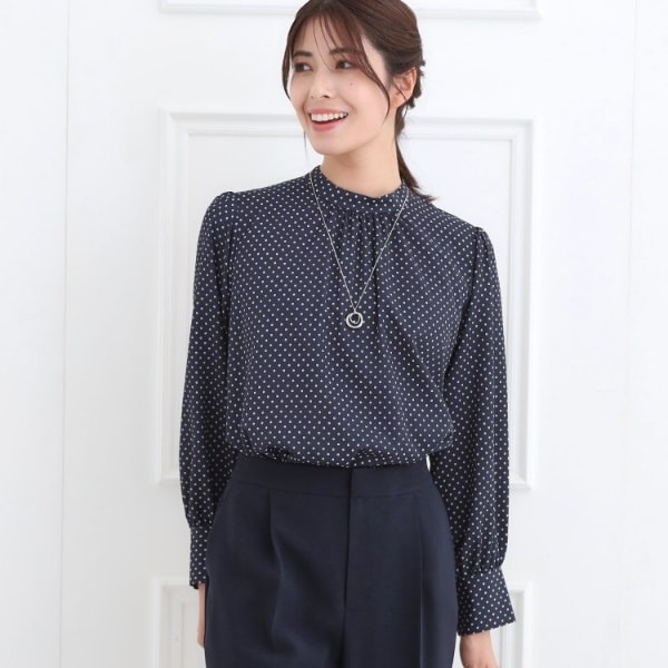 リフレクト（Reflect）/【フォーマル／入卒】ドットプリントブラウス