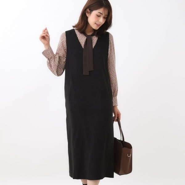 リフレクト（Reflect）/【すっきりシルエット】スエードライクジャンパースカ?ト