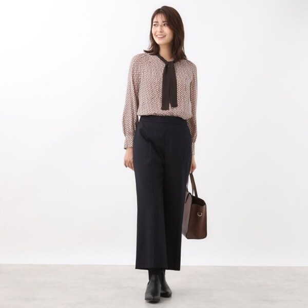 リフレクト（Reflect）/【レイヤードに◎】ボウタイプリントブラウス