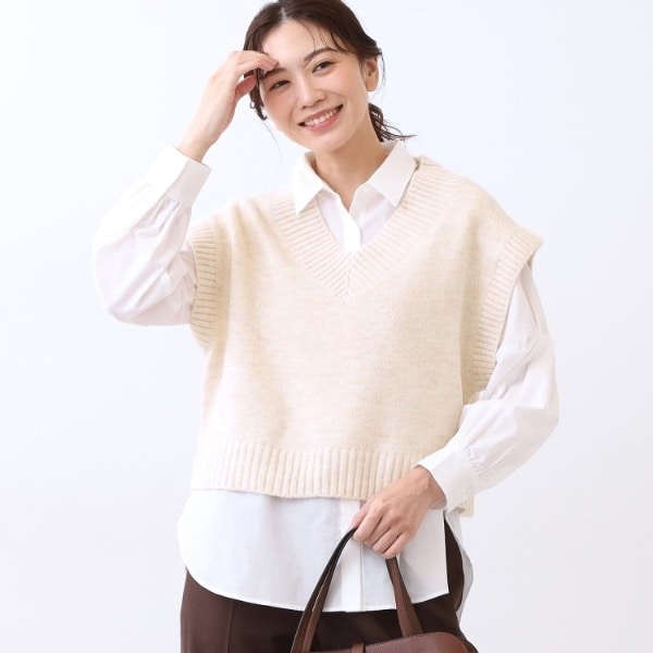 リフレクト（Reflect）/【単品使い◎】ニットベスト＋シャツセット