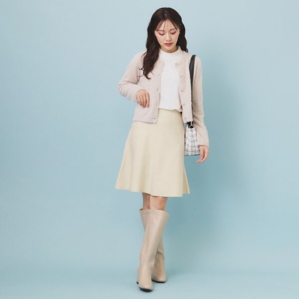 インデックス（index）/フレアミニニットスカート【洗濯機OK】の通販は