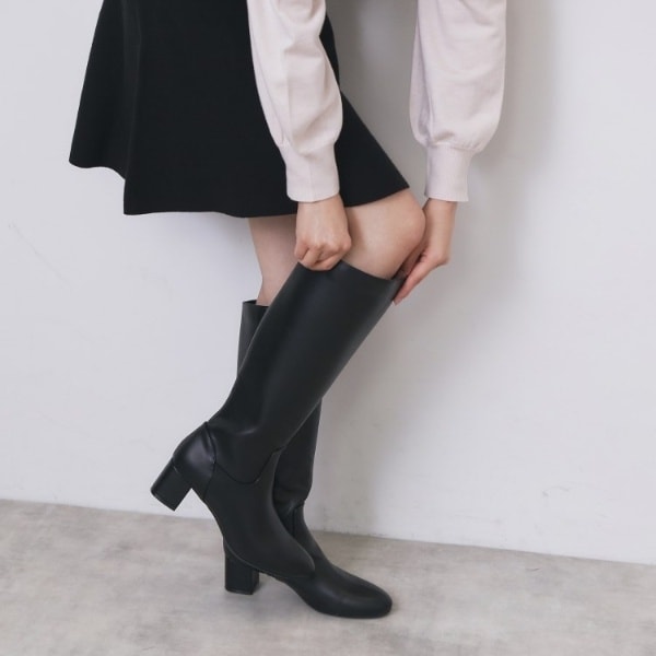 インデックス（index）/フェイクレザーロングブーツ