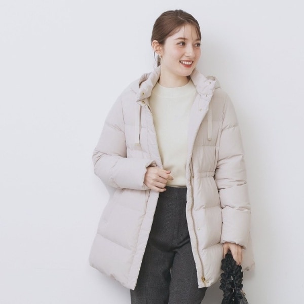 インデックス（index）/KAWADAダウンドロストミドルコート【撥水洗濯機OK2WAY静電気防止裏地】《XS〜3L》