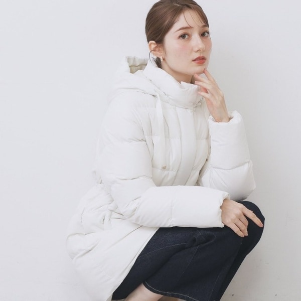 インデックス（index）/KAWADAダウンドロストミドルコート【撥水洗濯機OK2WAY静電気防止裏地】《XS〜3L》