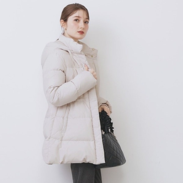 インデックス（index）/KAWADAダウンドロストミドルコート【撥水洗濯機OK2WAY静電気防止裏地】《XS〜3L》