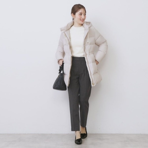 インデックス（index）/KAWADAダウンドロストミドルコート【撥水洗濯機OK2WAY静電気防止裏地】《XS〜3L》