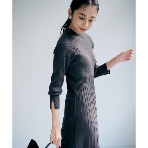 【NEW】インデックス（index）/ラメフェザープルオーバーセット ニットワンピース【洗濯機OK】《XS〜LL》