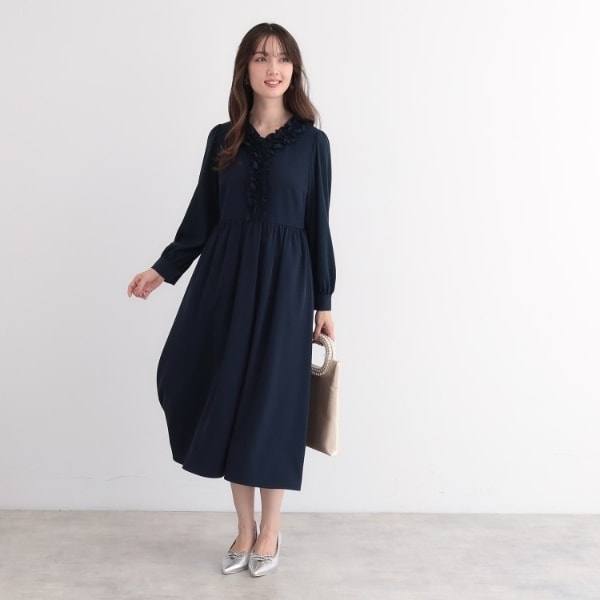 sunauna ワンピース ＆yours project/パネル柄】フラワープリント