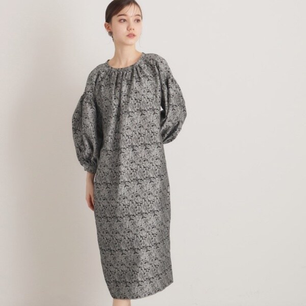 スーナウーナ（SunaUna）/【トレンド／コクーン】小花ジャカードワンピースの通販は