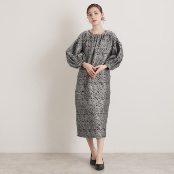 スーナウーナ（SunaUna）/【トレンド／コクーン】小花ジャカードワンピースの通販は