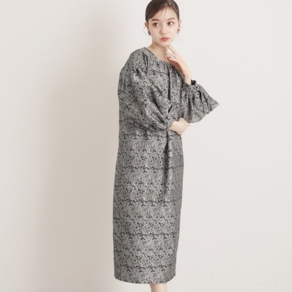 スーナウーナ（SunaUna）/【トレンド／コクーン】小花ジャカードワンピースの通販は