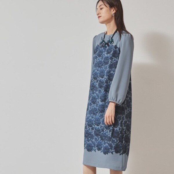 スーナウーナ（SunaUna）/【＆yours project／SS〜L】レースパネル柄ワンピース