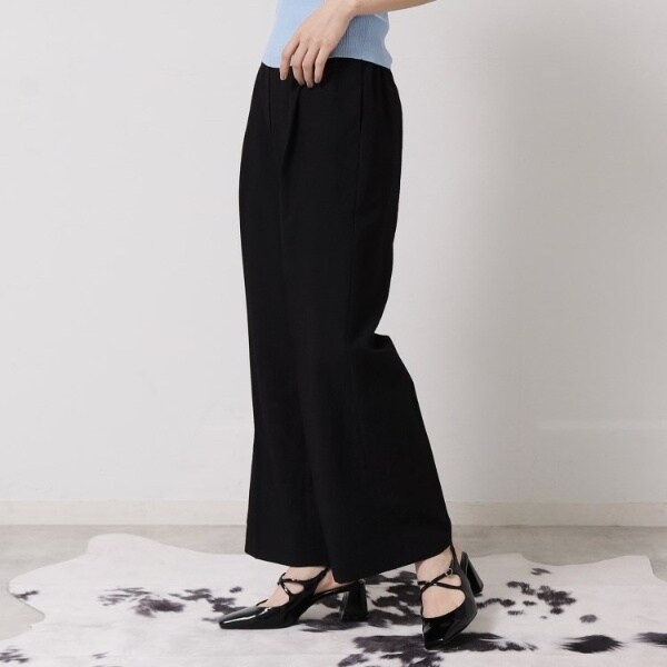 スーナウーナ（SunaUna）/【ウエストゴム／カラ三素材】ワイドパンツ