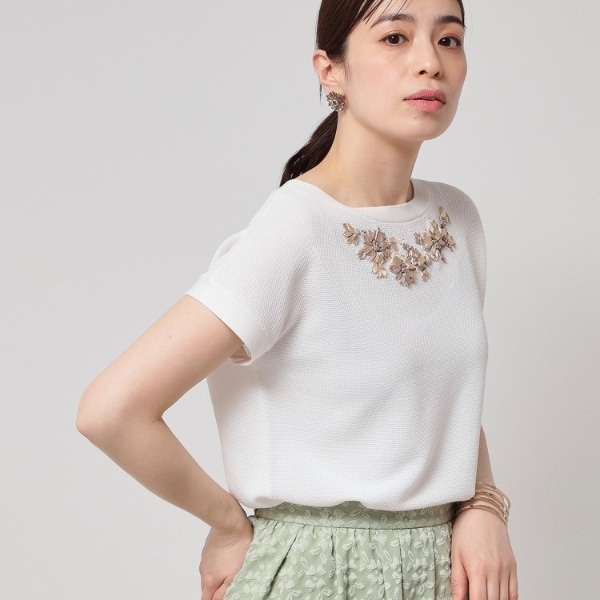 スーナウーナ（SunaUna）/【SS〜Lサイズ展開／手刺繍】クラフトニット