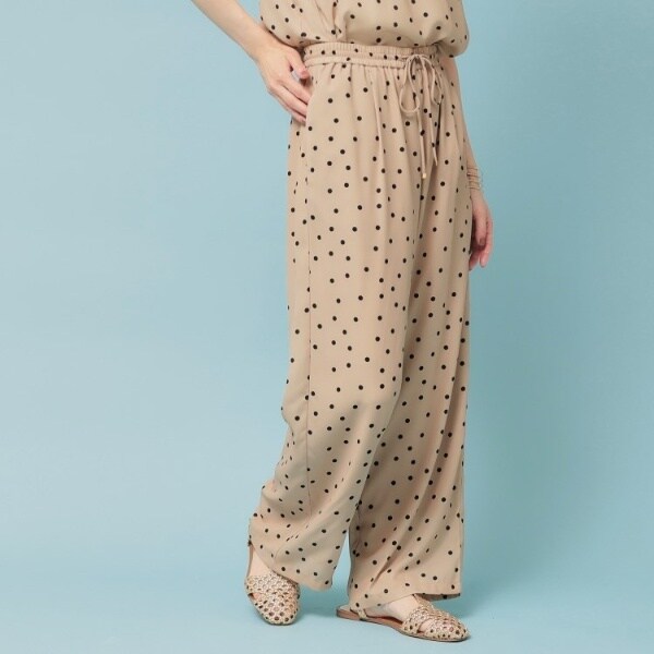 スーナウーナ（SunaUna）/【ドット柄／S〜L】ワイドパンツ