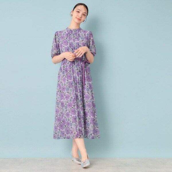 スーナウーナ（SunaUna）/【&yours project／SS〜L】レース柄プリーツワンピース