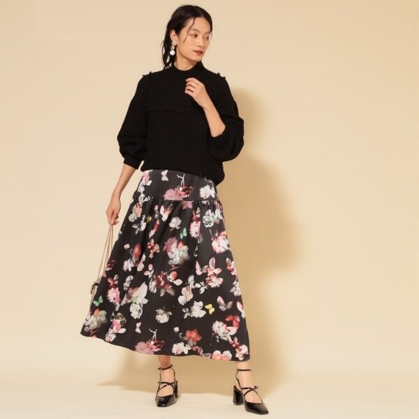 スーナウーナ（SunaUna）/【COLLECTION LINE】花柄タックスカート_4