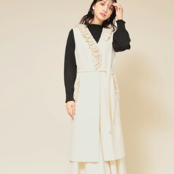 スーナウーナ（SunaUna）/【COLLECTION LINE】フリルスリーブレスジレ