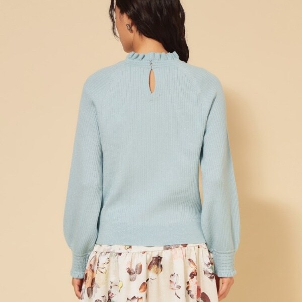 スーナウーナ（SunaUna）/【COLLECTION LINE】フリルラメニット