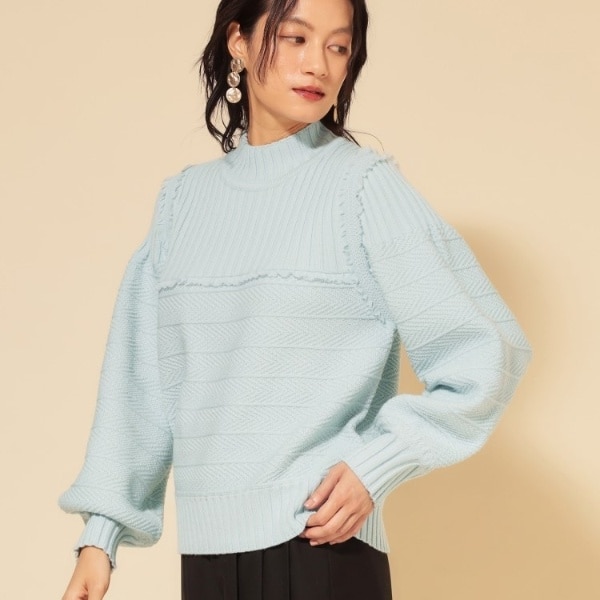 スーナウーナ（SunaUna）/【COLLECTION LINE】編変化シフォンニット