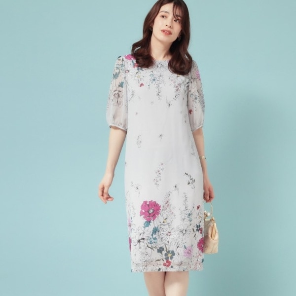 スーナウーナ（SunaUna）/【コスモス／SS〜Lサイズ展開】フラワーパネル柄ワンピース