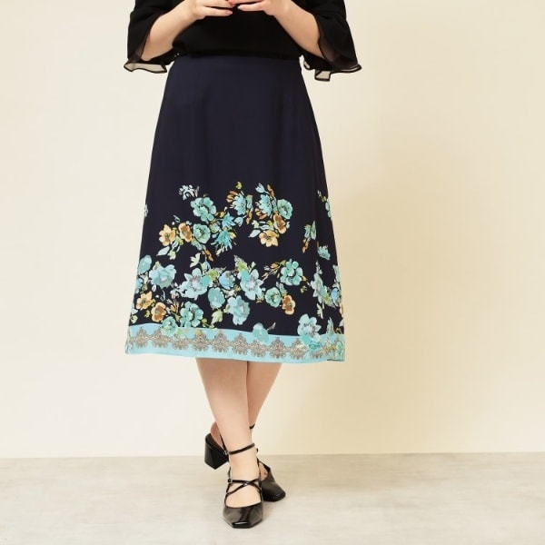 スーナウーナ（SunaUna）/【パネル柄／S〜L】プリントスカート