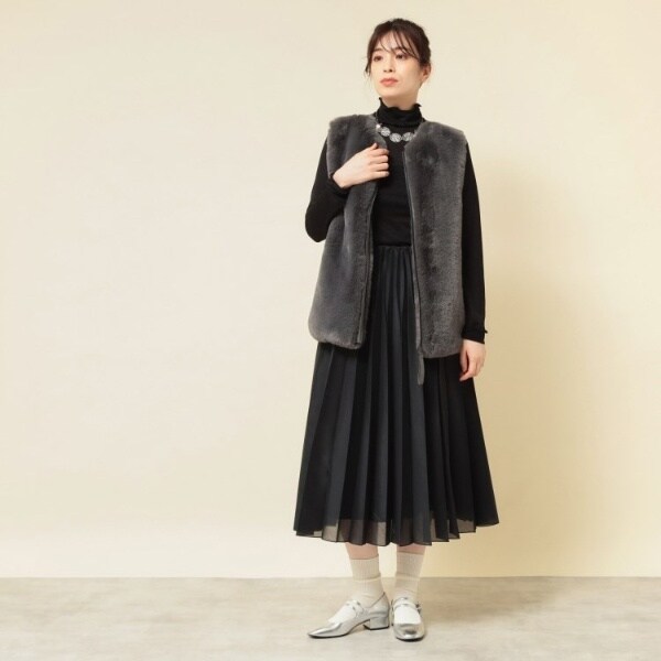 スーナウーナ（SunaUna）/【3色展開】フェイクファーベスト_6