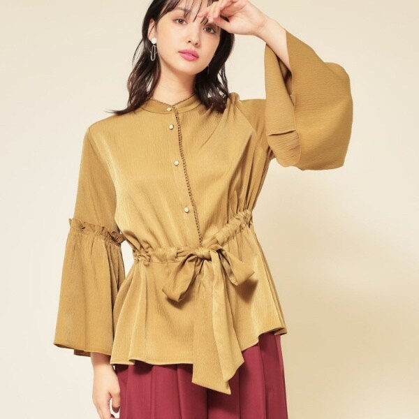 スーナウーナ（SunaUna）/【COLLECTION LINE】フレアスリーブブラウス