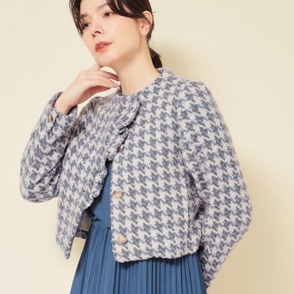 スーナウーナ（SunaUna）/【COLLECTION LINE】ツイードラッフルジャケット_4