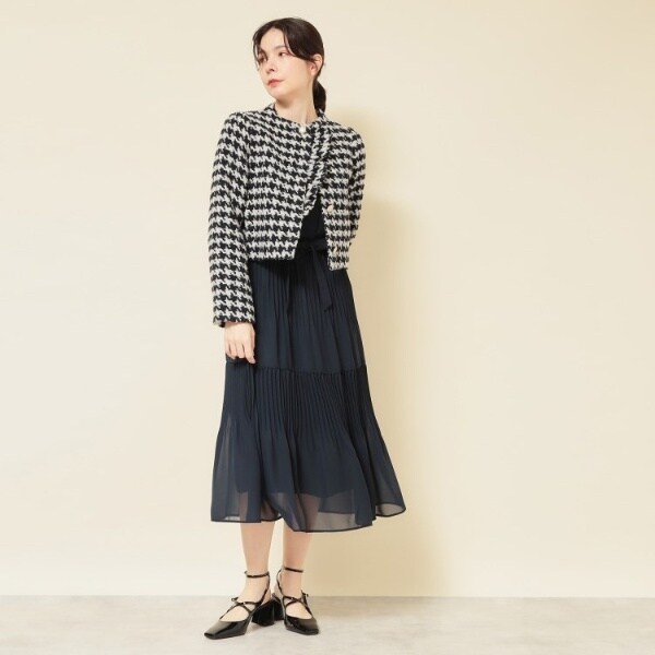 スーナウーナ（SunaUna）/【COLLECTION LINE】ツイードラッフルジャケット_9