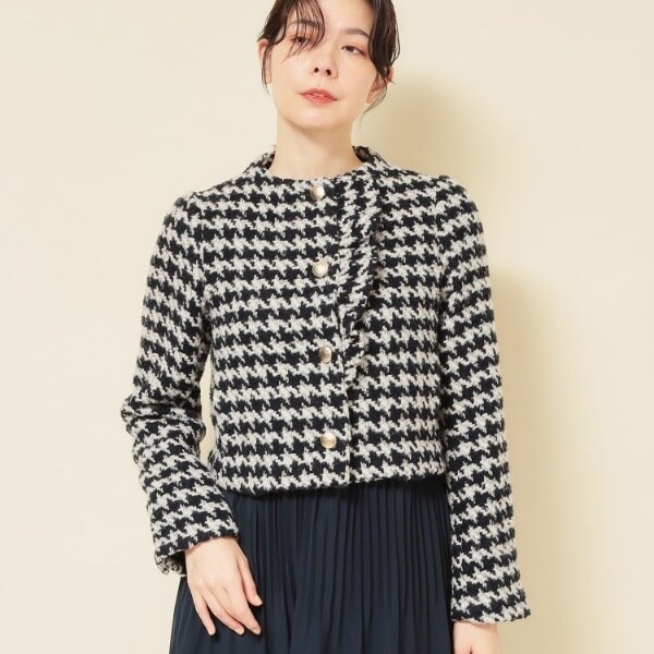 スーナウーナ（SunaUna）/【COLLECTION LINE】ツイードラッフルジャケット_13