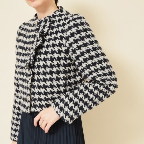 スーナウーナ（SunaUna）/【COLLECTION LINE】ツイードラッフルジャケット_17