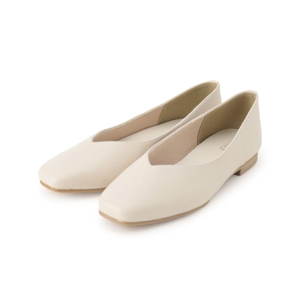 グローブ（grove）/【人間工学】つつまれフィットスクエアトゥフラットパンプス【入卒対応可】の通販は 4,947円