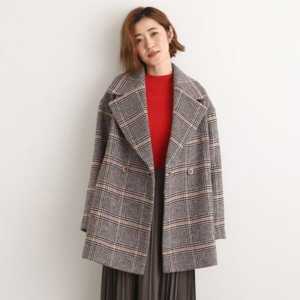 大きいサイズ レディース チェスターコート ロング メルトンコート 黒