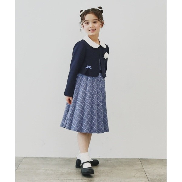 ザ ショップ ティーケー（THE SHOP TK）/【120−130】チェックワンピース＆ジャケットセットの通販は