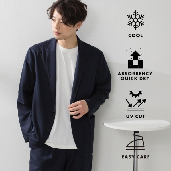 ザ ショップ ティーケー（THE SHOP TK）/スムースファイバーリラックスジャケット 【セットアップ可／UVカット／イージーケア／洗濯機O…