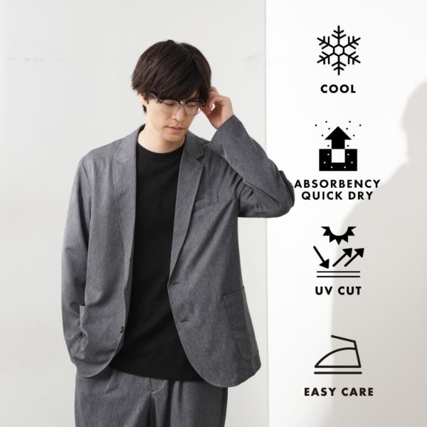 ザ ショップ ティーケー（THE SHOP TK）/スムースファイバーリラックスジャケット 【セットアップ可／UVカット／イージーケア／洗濯機O…_1