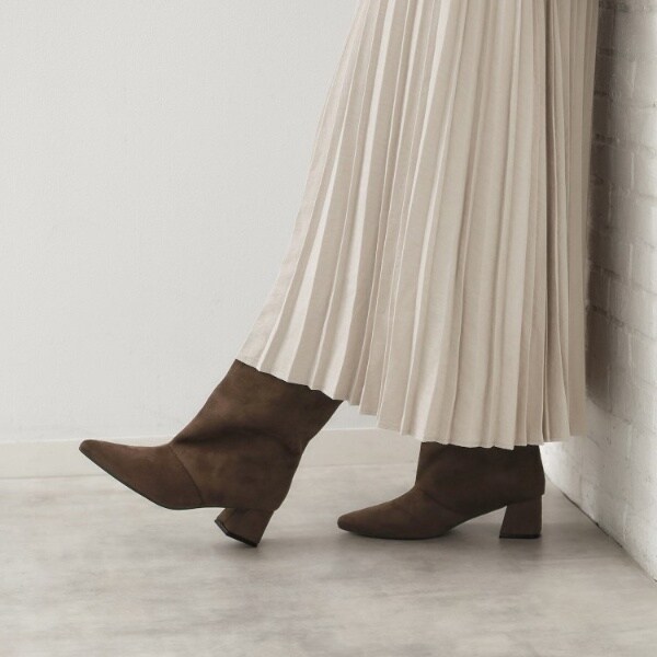 ザ ショップ ティーケー（THE SHOP TK）/ワイドシャフトフェイクスエードブーツ