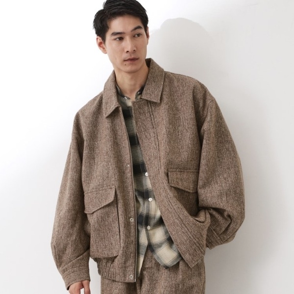ザ ショップ ティーケー（THE SHOP TK）/ツイードフライトビッグブルゾン 【洗濯機OK／セットアップ可】