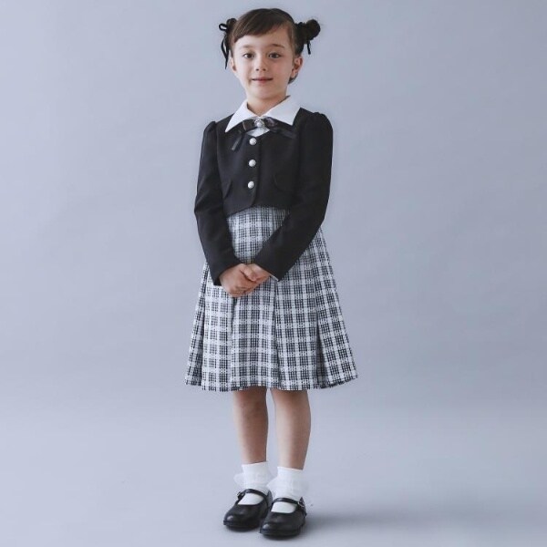 ザ ショップ ティーケー（THE SHOP TK）/【120−1303点セット】ジャケット＆チェックワンピース入園・卒園・入学