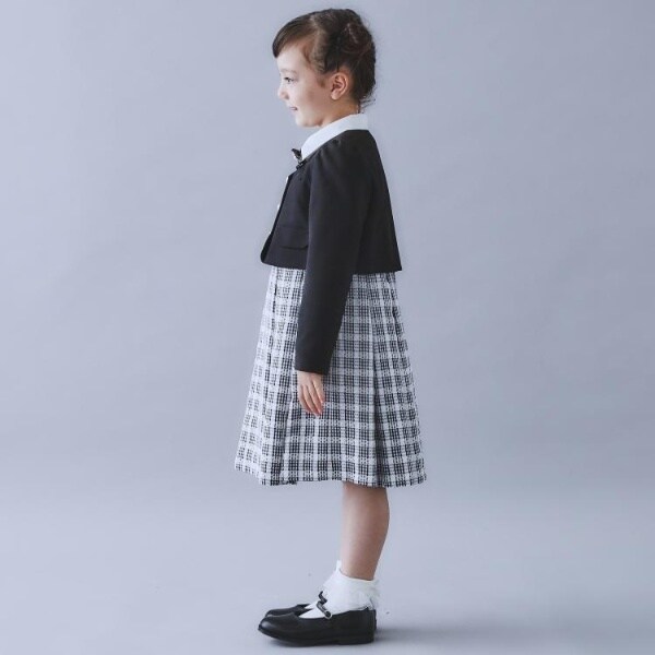 ザ ショップ ティーケー（THE SHOP TK）/【120−1303点セット】ジャケット＆チェックワンピース入園・卒園・入学