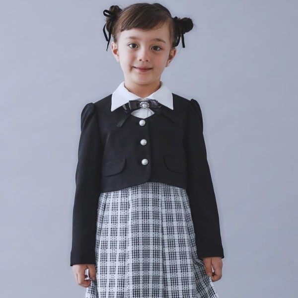 ザ ショップ ティーケー（THE SHOP TK）/【120−1303点セット】ジャケット＆チェックワンピース入園・卒園・入学