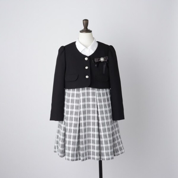 ザ ショップ ティーケー（THE SHOP TK）/【120−1303点セット】ジャケット＆チェックワンピース入園・卒園・入学