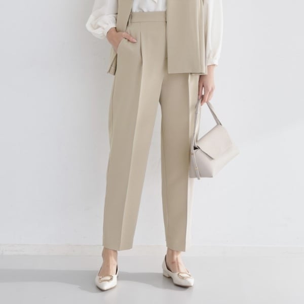 ザ ショップ ティーケー（THE SHOP TK）/【通勤・セレモニー】美脚シルエット ダブルクロステーパードパンツセットアップ可