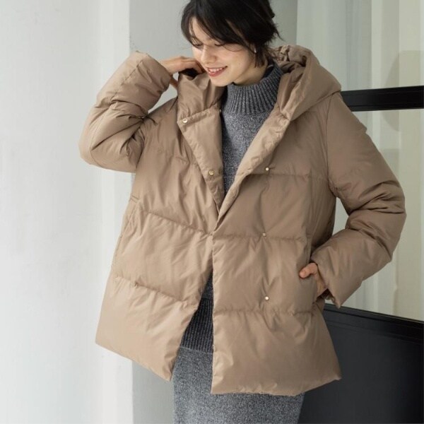 オペークドットクリップ（OPAQUE．CLIP）/撥水フードミドルダウンコート【防風抗菌防臭洗濯機OK】《S〜LL》