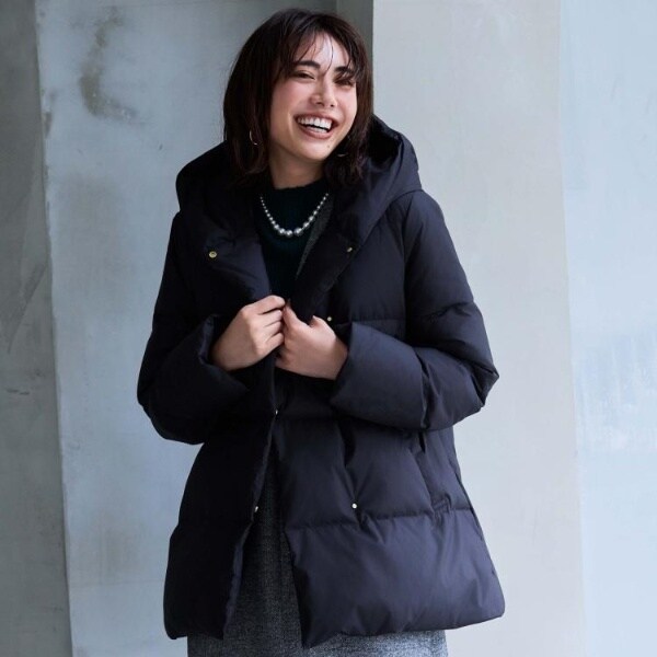 オペークドットクリップ（OPAQUE．CLIP）/撥水フードミドルダウンコート【防風抗菌防臭洗濯機OK】《S〜LL》